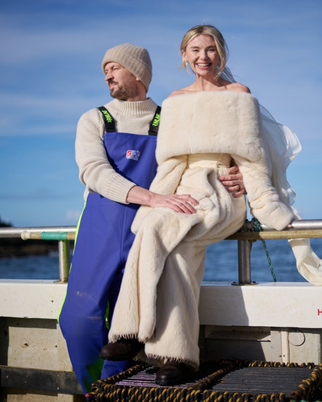 NO SALES, NO ARCHIVE. CAN ONLY USED IN CONNECTION WITH THE WEDDING OF JAMES WATT AND GEORGIA TOFFOLO Handout photo issued by Sodali PR of BrewDog founder James Watt, 42 and TV personality Georgia Toffolo, 30, aboard his father's lobster fishing boat on Saturday at Gardenstown, Aberdeenshire, the small fishing village where James grew up, before their wedding ceremony. Picture date: Saturday March 1, 2025. PA Photo. See PA story SHOWBIZ Toffolo . Photo credit should read: James Watt/Georgia Toffolo/PA Wire NOTE TO EDITORS: This handout photo may only be used in for editorial reporting purposes for the contemporaneous illustration of events, things or the people in the image or facts mentioned in the caption. Reuse of the picture may require further permission from the copyright holder.