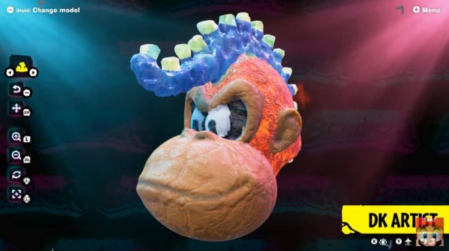 Donkey Kong Bananza's DK Artist mode