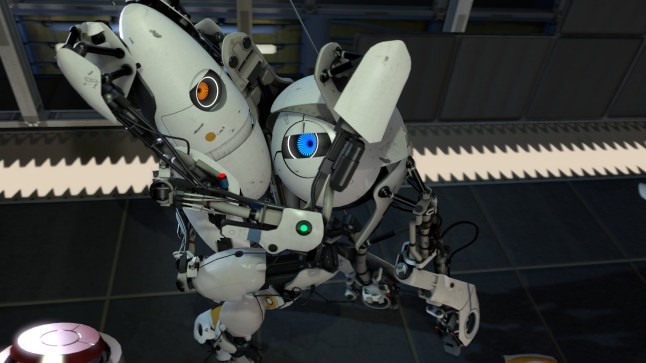 Portal 2 render of two robots